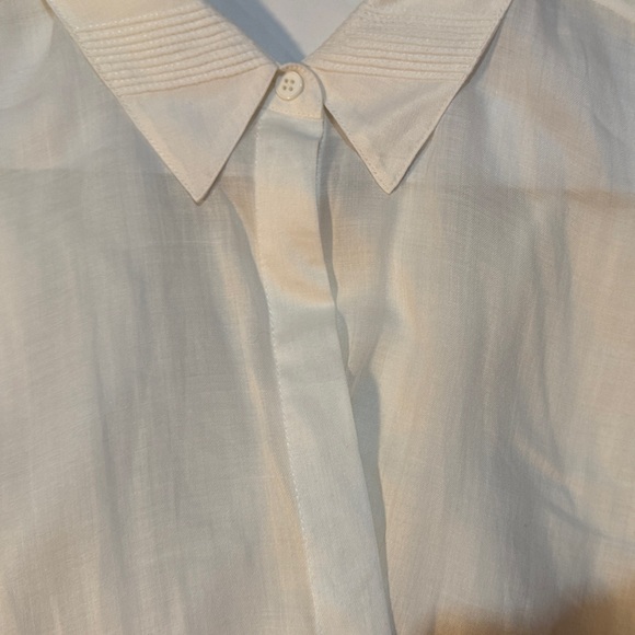 Lafayette 148 New York White Button Down Shirt - Picture 9 of 9